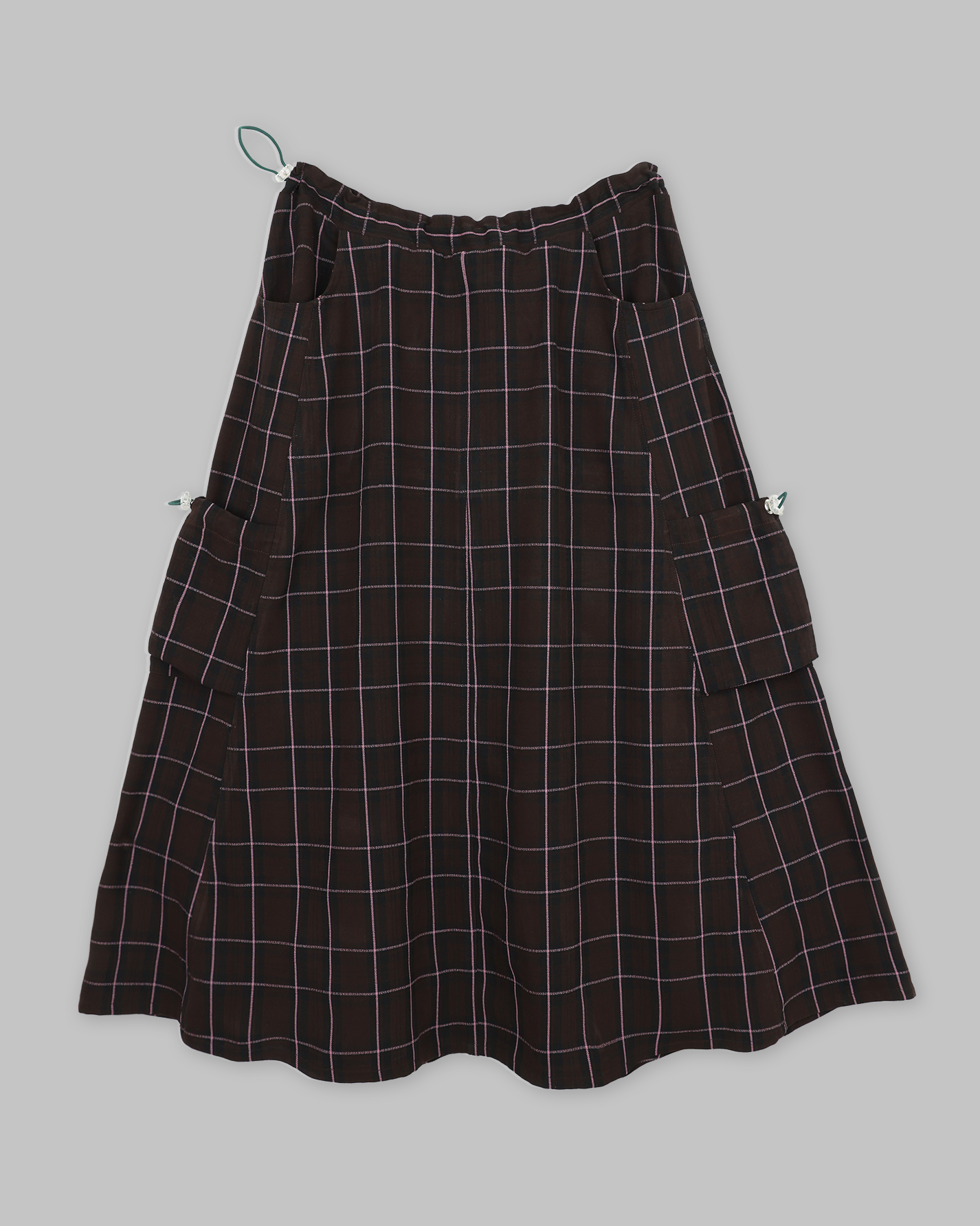 "Pretty Plaid Skirt" Brown