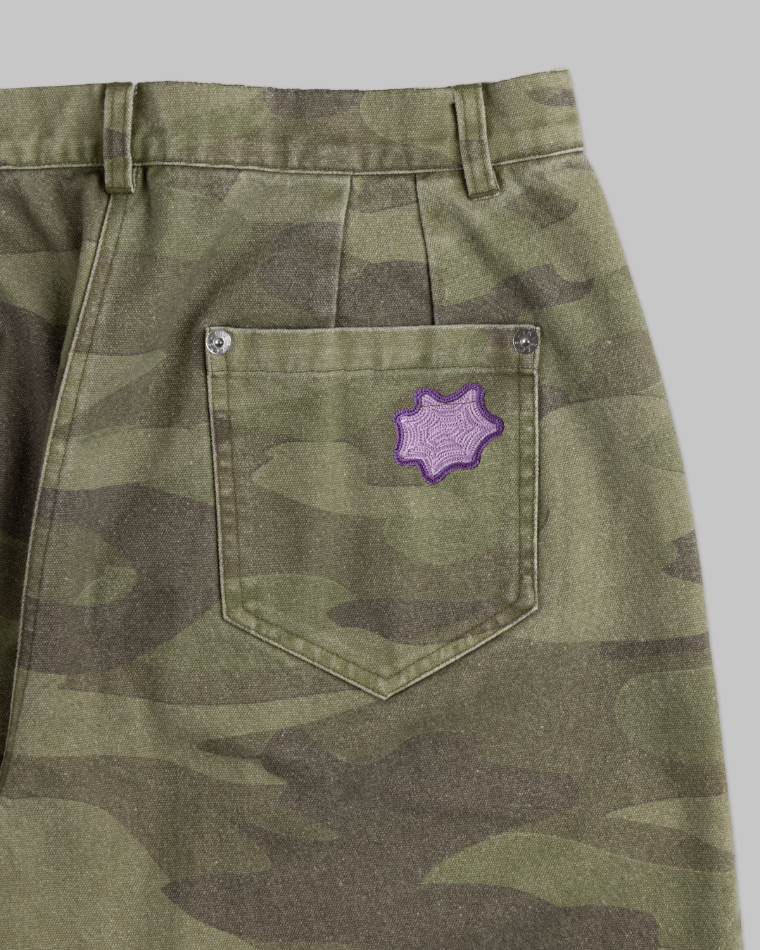 "Washed Out" Canvas Camo Pants